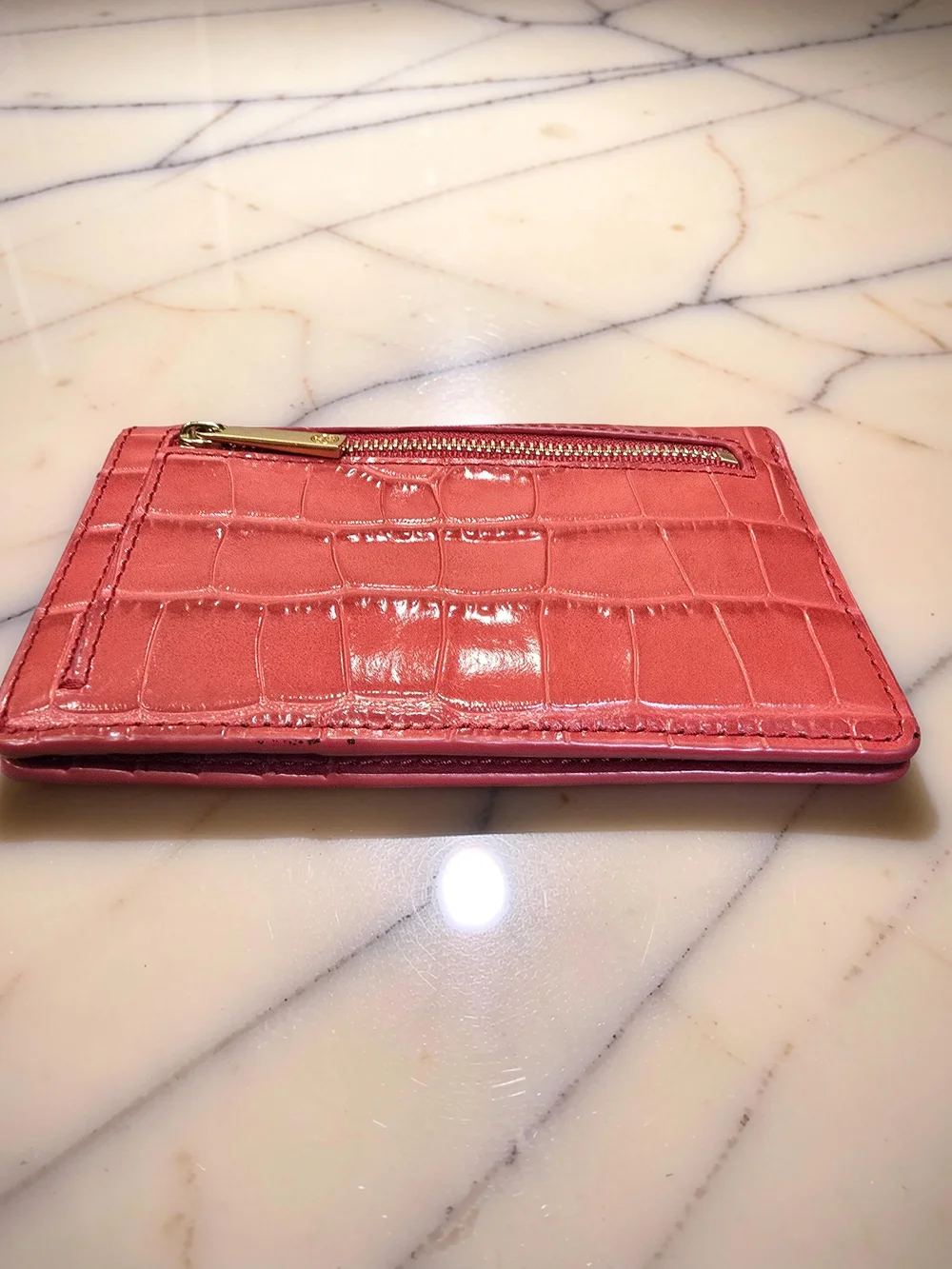 Tory Burch Red Emerson Leather Croc-Embossed Backpack & Wallet Set